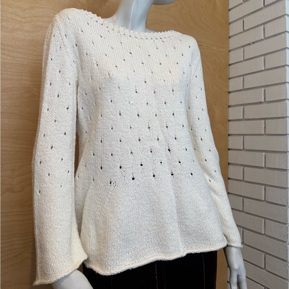 Cozy perforated knitted sweater - Picture 3 of 10